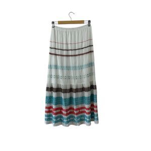 Taska Polizzi Small Midi Maxi Skirt Western Southwestern Embroidered Womens READ